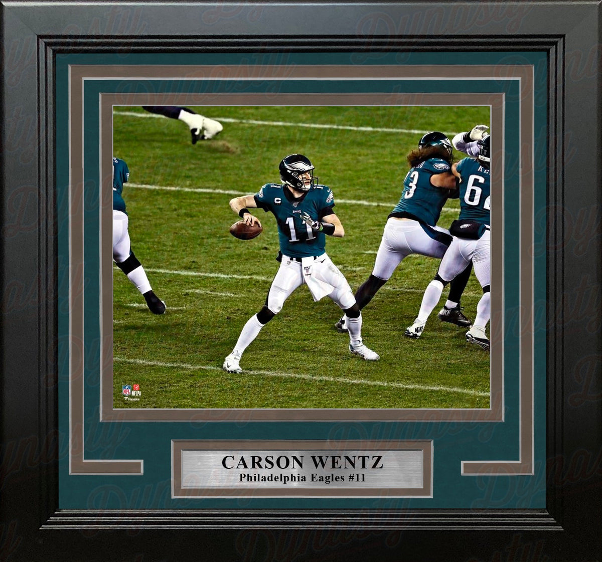 Carson Wentz in Action Philadelphia Eagles 8" x 10" Framed Football Display Photo-Powers Sports Memorabilia