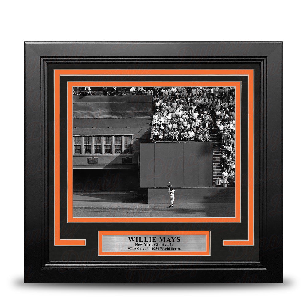Willie Mays The Catch New York Giants 8" x 10" Framed Baseball Display Photo-Powers Sports Memorabilia