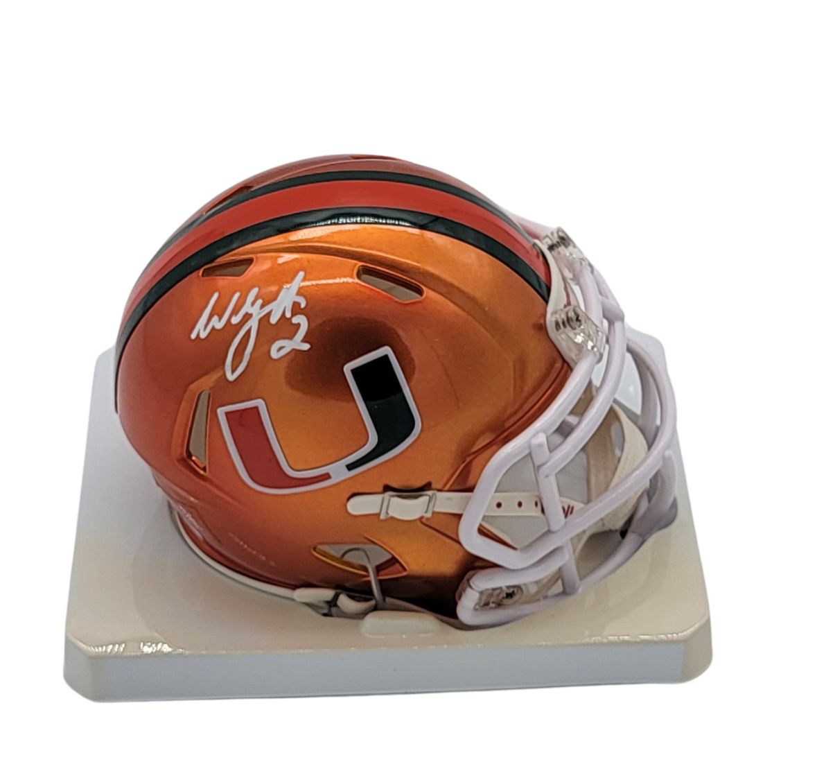 Willis McGahee Signed Miami Hurricanes Flash Mini Helmet - JSA-Powers Sports Memorabilia