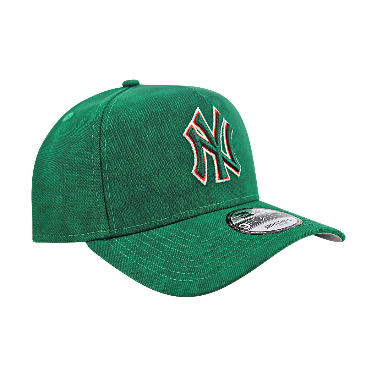 New York Yankees New Era Baseball Hat Cap 9FORTY Adjustable A-Frame St. Patrick's Green Orange