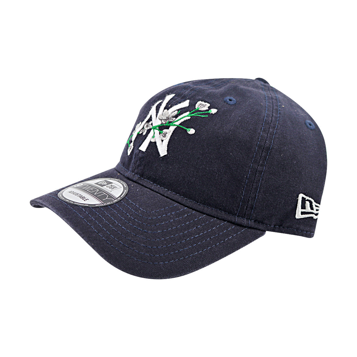 New York Yankees New Era Baseball Hat Cap 9TWENTY Adjustable Gameday Floral Navy