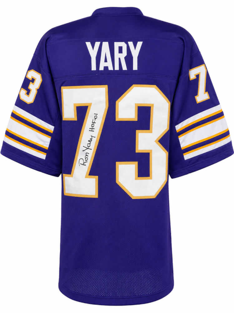 Ron Yary Autographed Purple Custom Football Jersey with HOF'01-Powers Sports Memorabilia