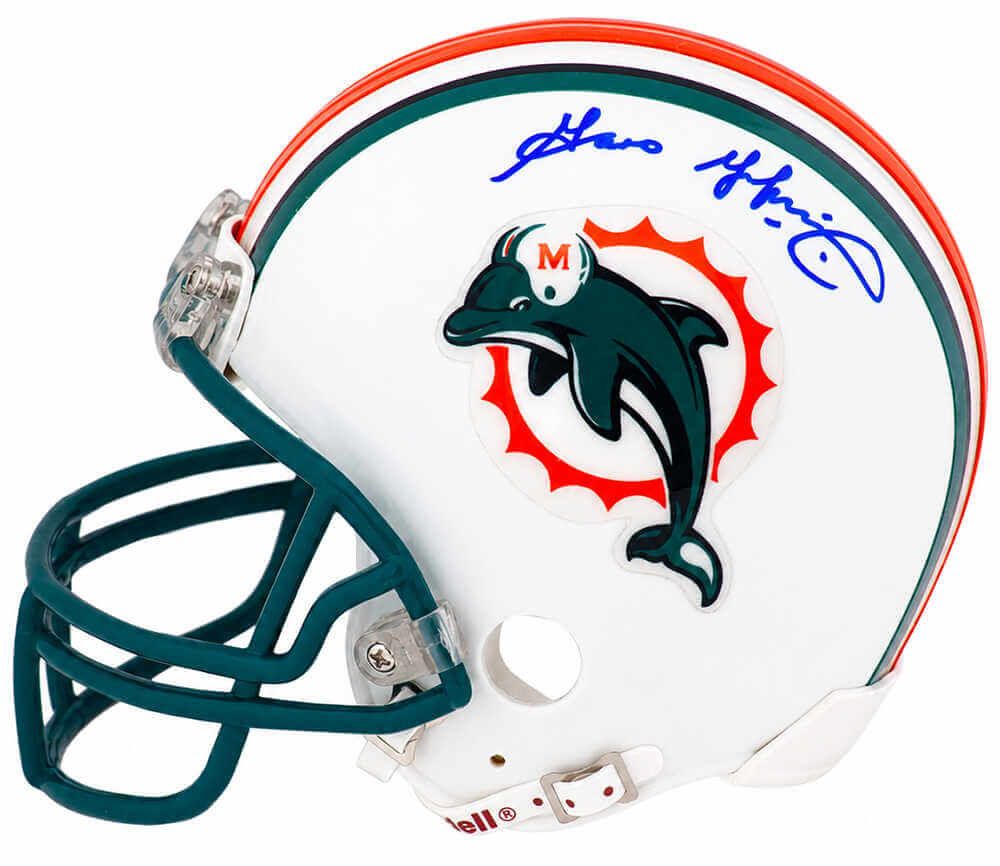 Garo Yepremian Autographed Miami Dolphins Riddell (VSR4) Mini Helmet-Powers Sports Memorabilia