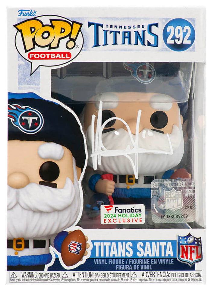 Vince Young Tennessee Titans Autographed SANTA Funko Pop #292-Powers Sports Memorabilia