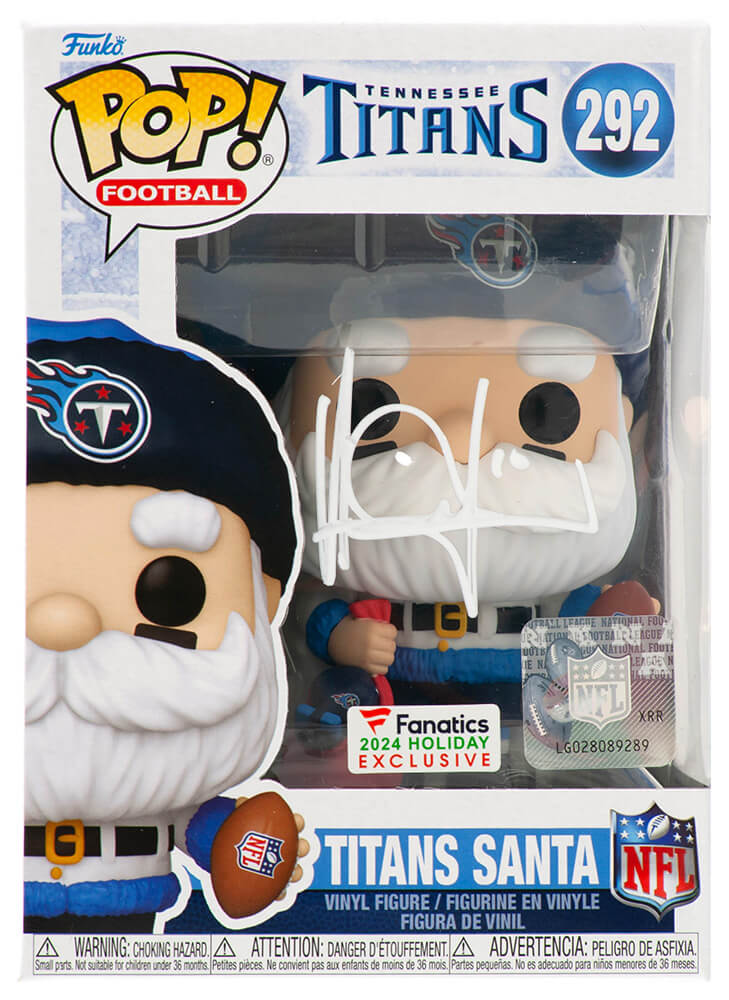 Vince Young Tennessee Titans Autographed SANTA Funko Pop #292-Powers Sports Memorabilia