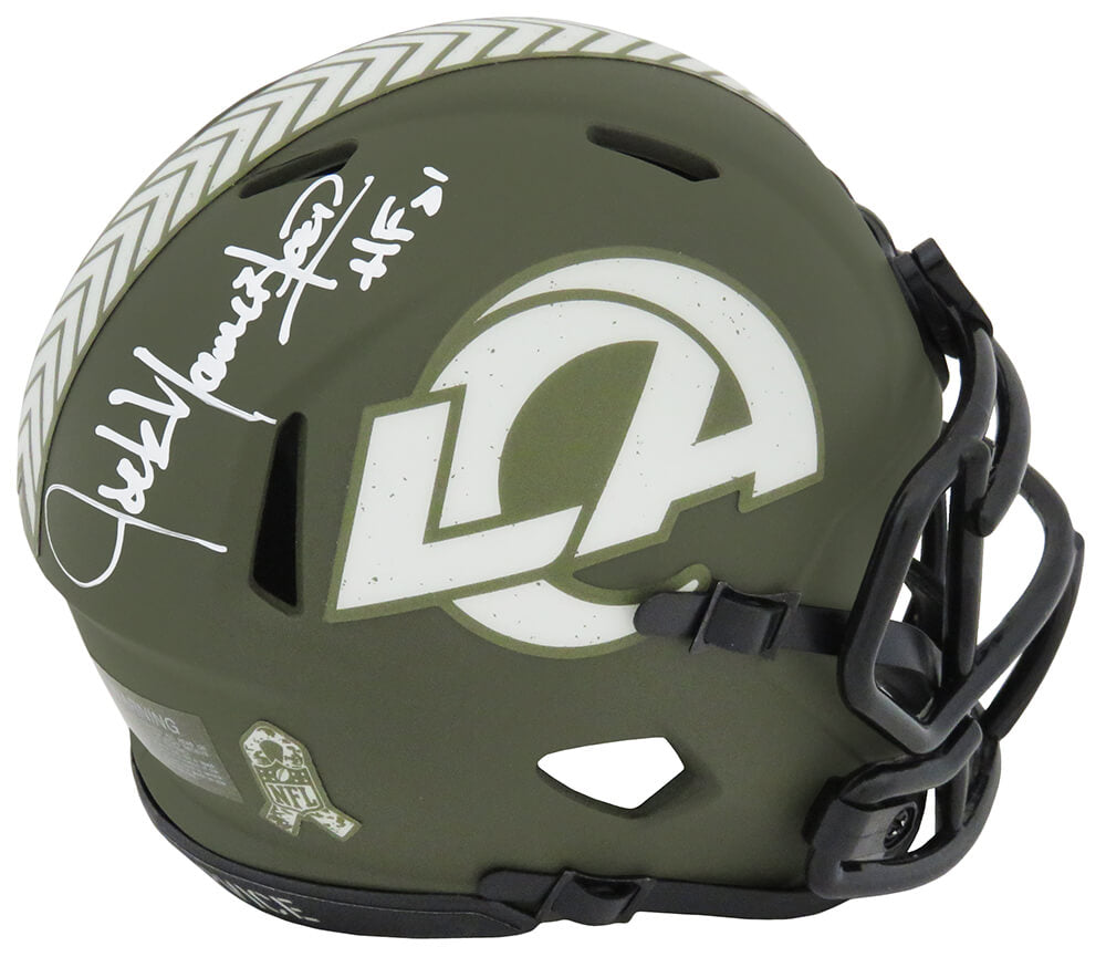 Jack Youngblood Los Angeles Rams Autographed Salute to Service Riddell Mini-Powers Sports Memorabilia