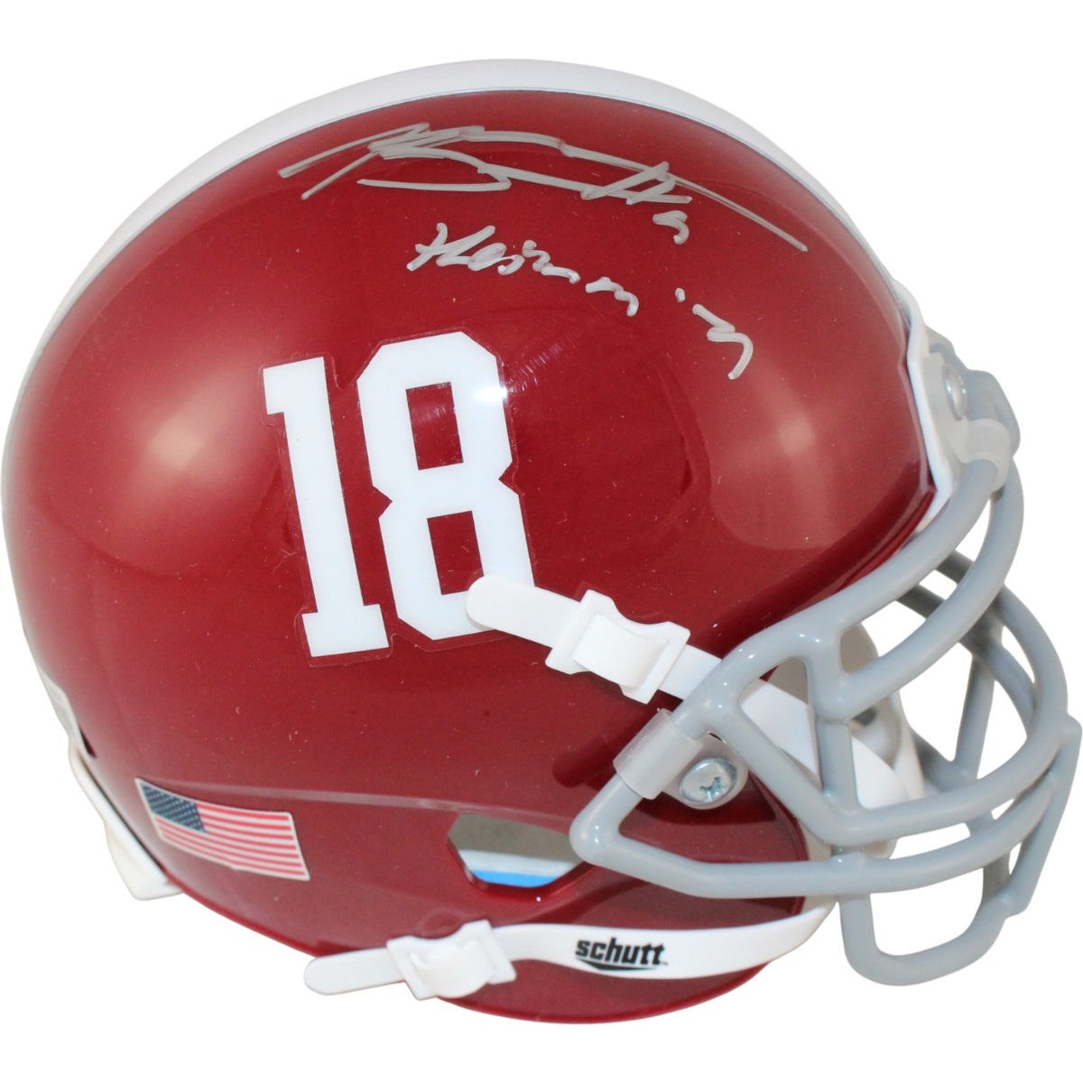 Bryce Young Alabama Crimson Signed Mini Helmet - Tide Beckett Witness Beckett-Powers Sports Memorabilia