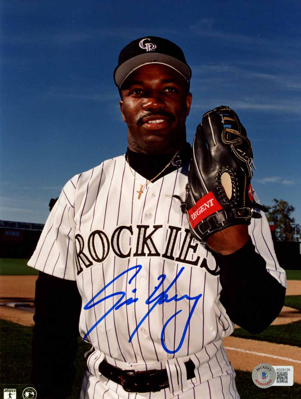 Eric Young Colorado Rockies Signed 8x10 Photo - Beckett Beckett-Powers Sports Memorabilia