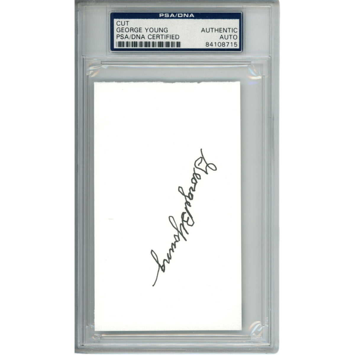 George Young New York Giants Signed Mini Helmet - 3x5" Cut PSA Slabbed PSA-Powers Sports Memorabilia