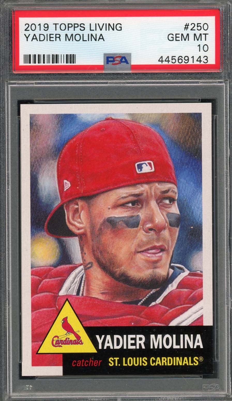 Yadier Molina 2019 Topps Living Baseball Card #250 Graded PSA 10-Powers Sports Memorabilia