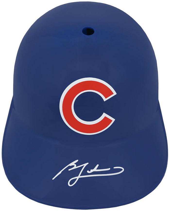 Ben Zobrist Autographed Chicago Cubs Replica Souvenir Batting Helmet-Powers Sports Memorabilia