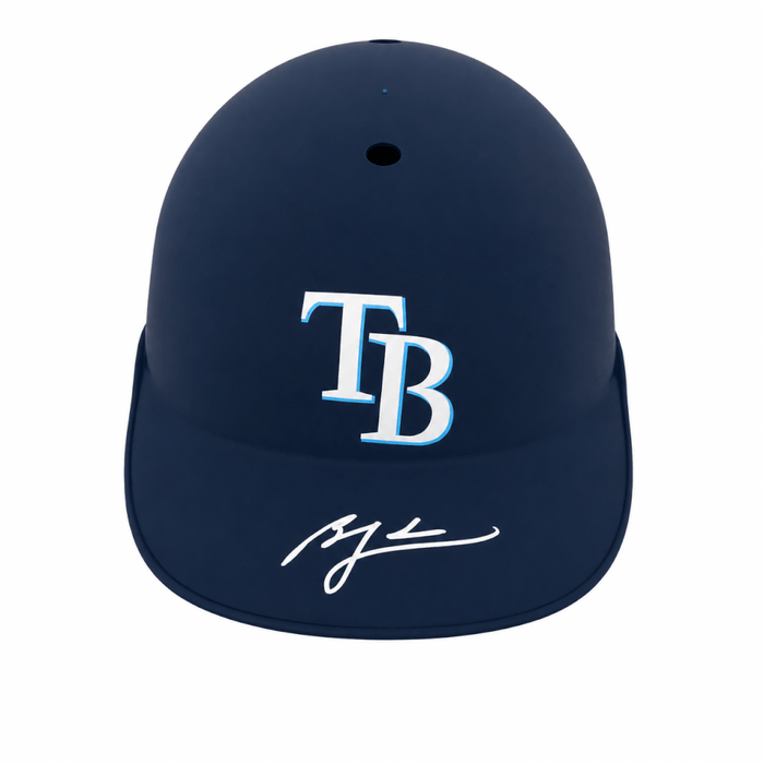 Ben Zobrist Autographed Tampa Bay Rays Souvenir Replica Batting Helmet-Powers Sports Memorabilia