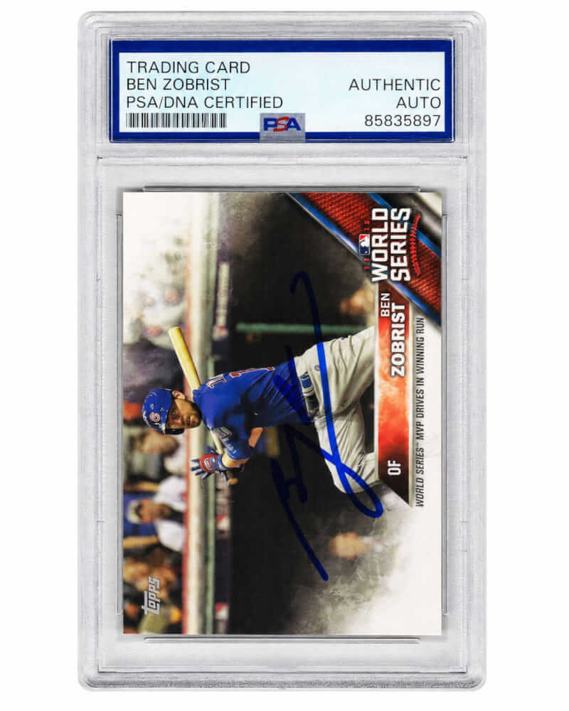 Ben Zobrist Chicago Cubs Autographed 2016 Topps World Series Champions-Powers Sports Memorabilia