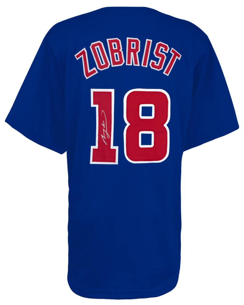 Ben Zobrist Autographed Blue Custom Baseball Jersey-Powers Sports Memorabilia