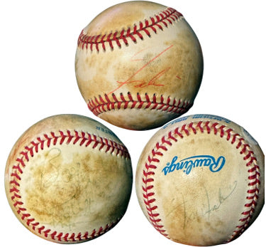 Frankie Avalon, Fabian & Bobby Rydell triple Autographed ROAL Rawlings Official American League Baseball toned- JSA Hologram #EE41765-Powers Sports Memorabilia