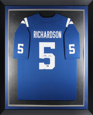 Anthony Richardson Autographed Indianapolis Colts Signed Nike Game Football Framed Jersey Fanatics Authentic COA-Powers Sports Memorabilia