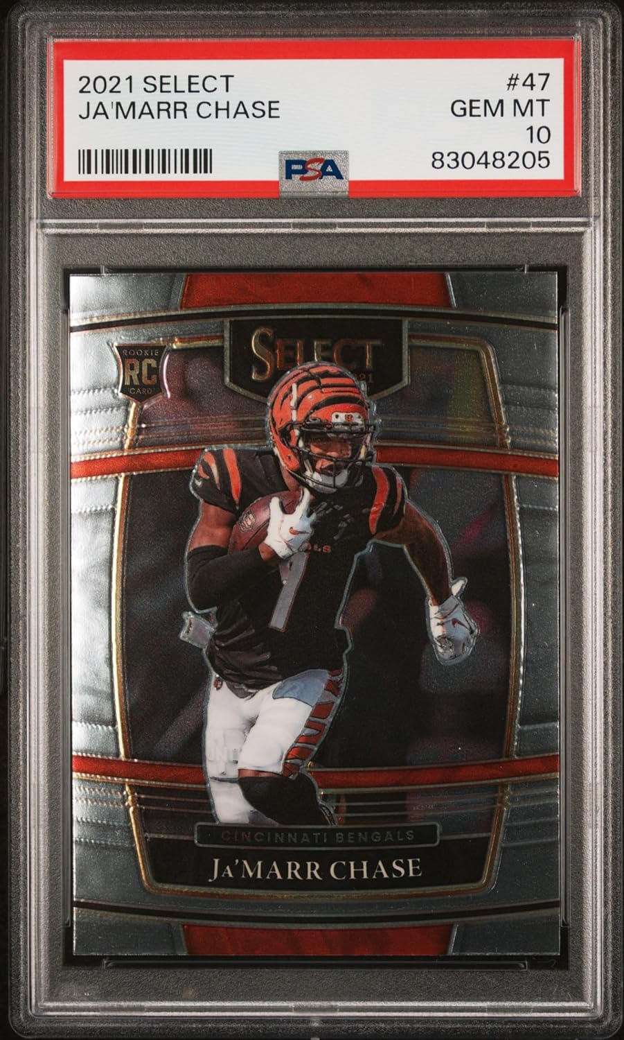 Ja'Marr Chase 2021 Panini Select Football Rookie Card #47 Graded PSA 10-Powers Sports Memorabilia