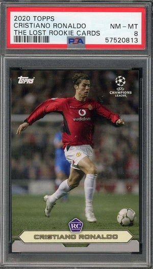 Cristiano Ronaldo 2020 Topps The Lost Rookie Soccer Card Graded PSA 8-Powers Sports Memorabilia
