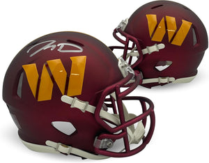Jayden Daniels Autographed Washington Commanders Signed Football Mini Helmet Fanatics Authentic COA-Powers Sports Memorabilia