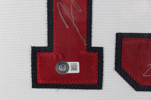 Ronald Acuna Jr Autographed Atlanta Braves Signed Nike Baseball Framed Jersey 2023 NL MVP 40/70 Beckett COA-Powers Sports Memorabilia
