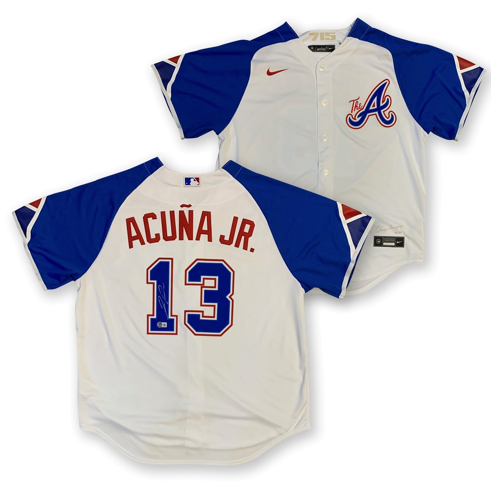 Ronald Acuna Jr. Signed Atlanta Braves Nike White MLB Jersey