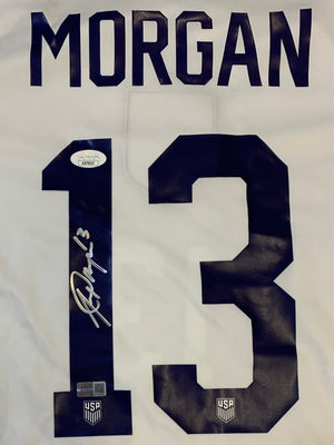 Alex Morgan Autographed USA Womens National Team USWNT World Cup Signed Nike Soccer Jersey JSA COA White-Powers Sports Memorabilia