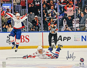 Alexander Ovechkin Autographed Washington Capitals Signed 16x20 Hockey Photo 895 Goal Breaks Wayne Gretzky's NHL Scoring Record Fanatics Authentic COA-Powers Sports Memorabilia