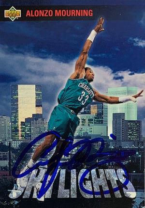 Alonzo Mourning 1993 Upper Deck Basketball Signed Card #468 Auto JSA COA-Powers Sports Memorabilia