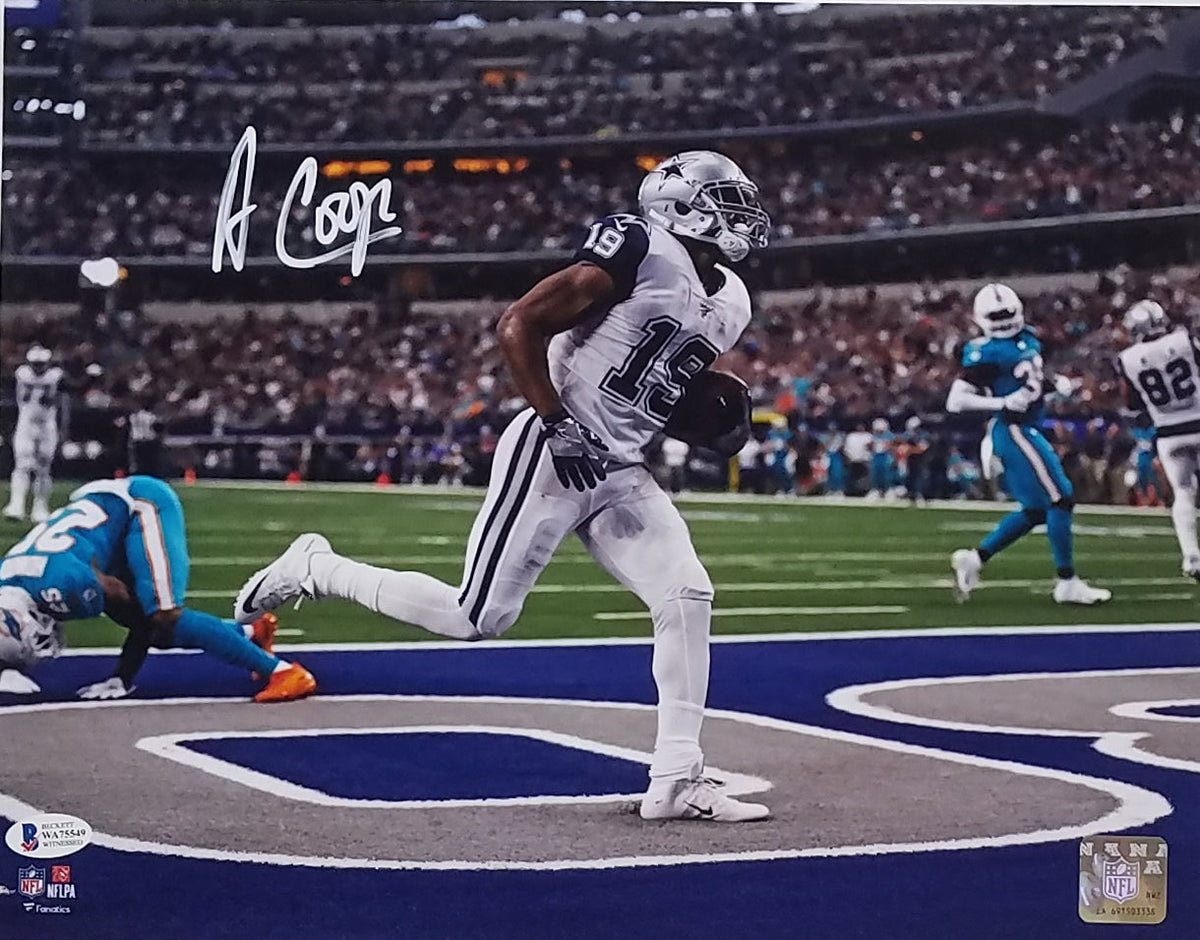 Amari Cooper Autographed Dallas Cowboys 11x14 Photo Beckett Witnessed-Powers Sports Memorabilia