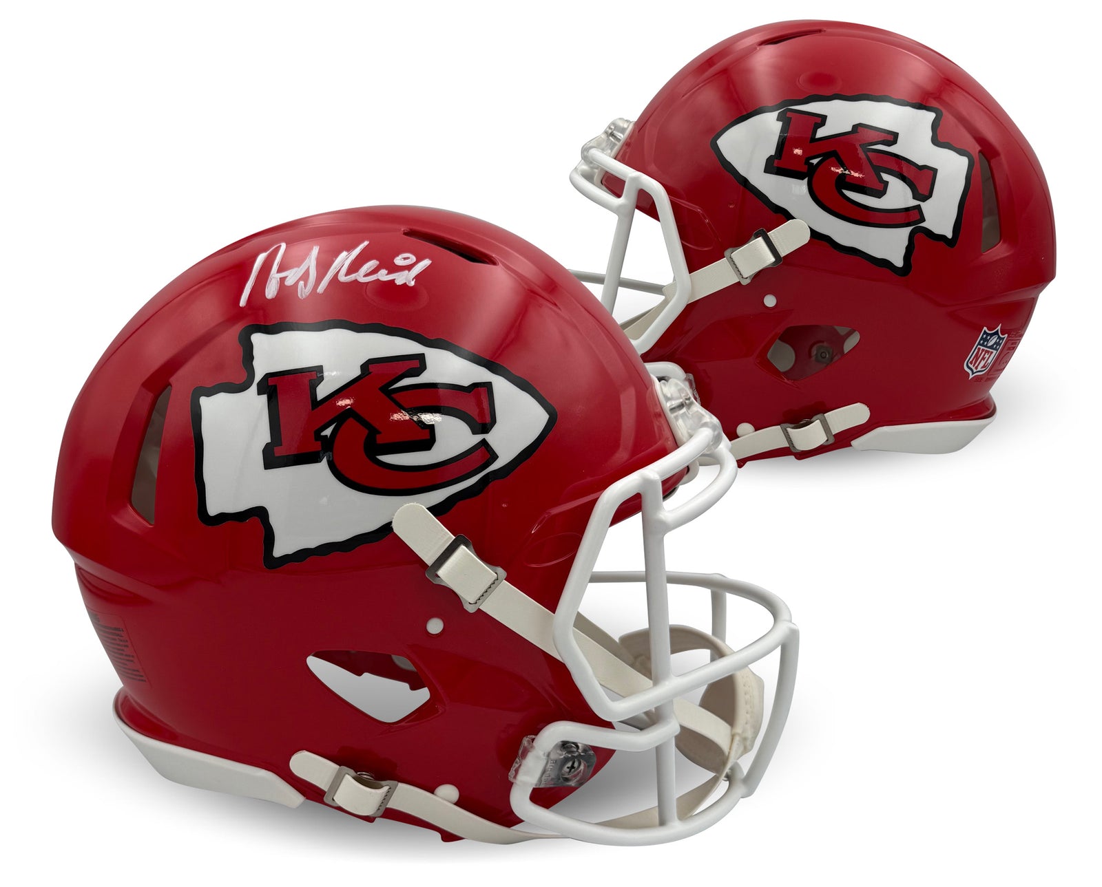 Andy Reid Autographed Kansas City Chiefs Signed Football Full Size Authentic Helmet Beckett COA-Powers Sports Memorabilia