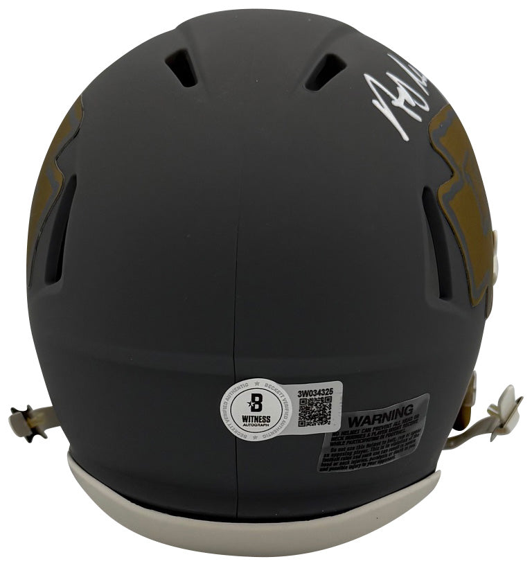 Andy Reid Autographed Kansas City Chiefs Signed Football Slate Mini Helmet Beckett COA-Powers Sports Memorabilia