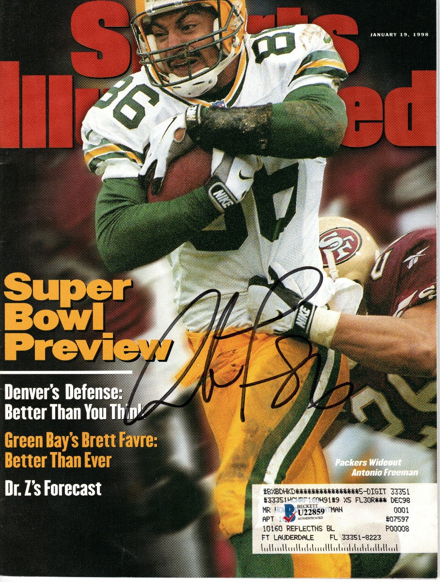 Antonio Freeman Autographed Green Bay Packers Sports Illustrated Beckett Authenticated-Powers Sports Memorabilia