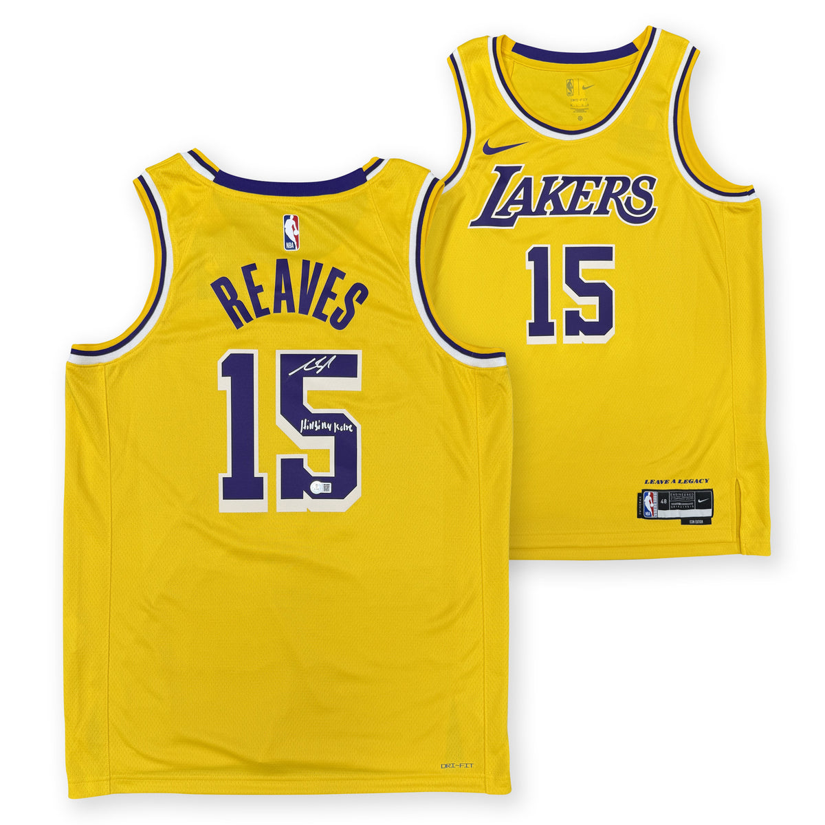 Austin Reaves Autographed Los Angeles Lakers Signed Nike Swingman Gold Basketball Jersey HILLBILLY KOBE Beckett Authenticated COA-Powers Sports Memorabilia