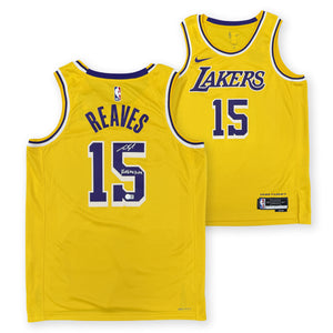 Austin Reaves Autographed Los Angeles Lakers Signed Nike Swingman Gold Basketball Jersey HILLBILLY KOBE Beckett Authenticated COA-Powers Sports Memorabilia