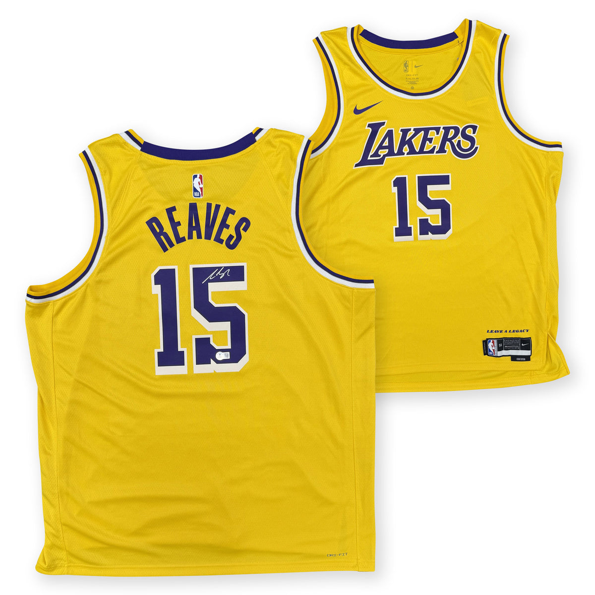 Austin Reaves Autographed Los Angeles Lakers Signed Nike Swingman Gold Basketball Jersey Beckett Authenticated COA-Powers Sports Memorabilia