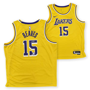 Austin Reaves Autographed Los Angeles Lakers Signed Nike Swingman Gold Basketball Jersey Beckett Authenticated COA-Powers Sports Memorabilia