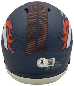 Bo Nix Autographed Denver Broncos Signed Mini Football Helmet Beckett COA