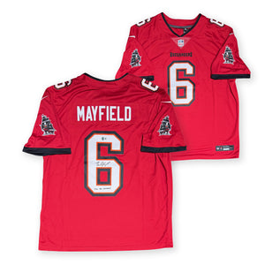 Baker Mayfield Autographed Tampa Bay Buccaneers Signed Nike Limited Football Jersey FIRE THE CANNONS Beckett COA-Powers Sports Memorabilia