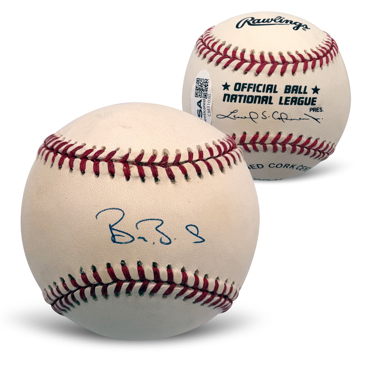 Barry Bonds Autographed Giants Signed Baseball JSA CM31030