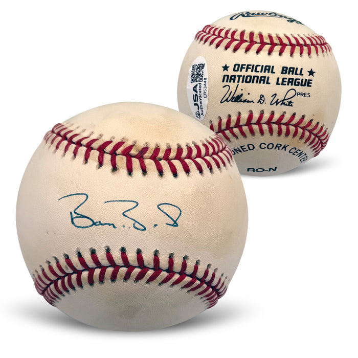 Barry Bonds Autographed National League Baseball JSA CR53448