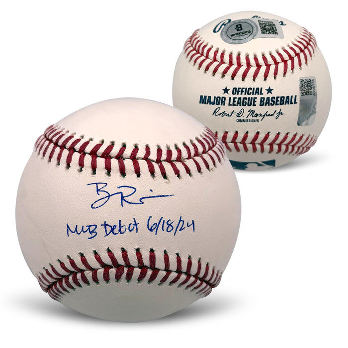 Ben Rice Autographed New York Yankees Baseball DEBUT Beckett-Powers Sports Memorabilia
