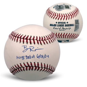 Ben Rice Autographed New York Yankees Baseball DEBUT Beckett