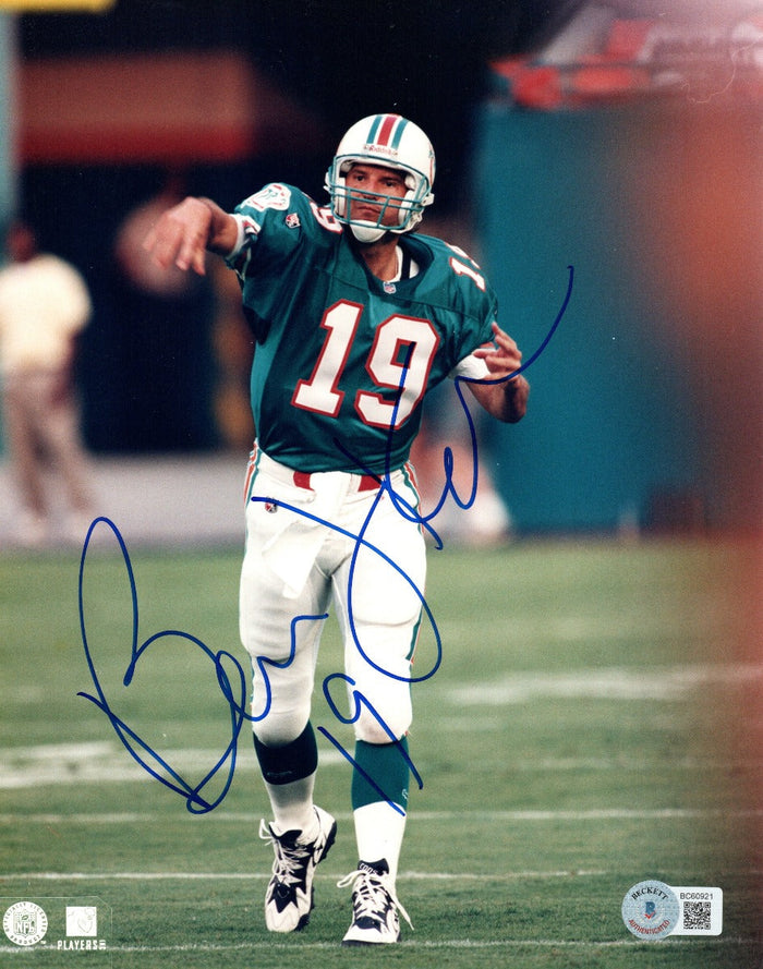 Bernie Kosar Signed Miami Dolphins 8x10 Photo - Beckett-Powers Sports Memorabilia