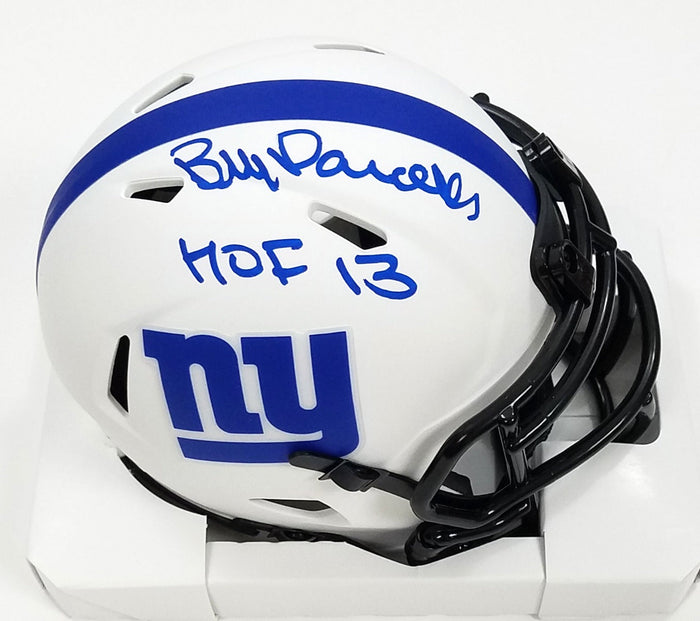 Bill Parcells Signed New York Giants Lunar Eclipse Mini Helmet W/ HOF 13 - Beckett-Powers Sports Memorabilia