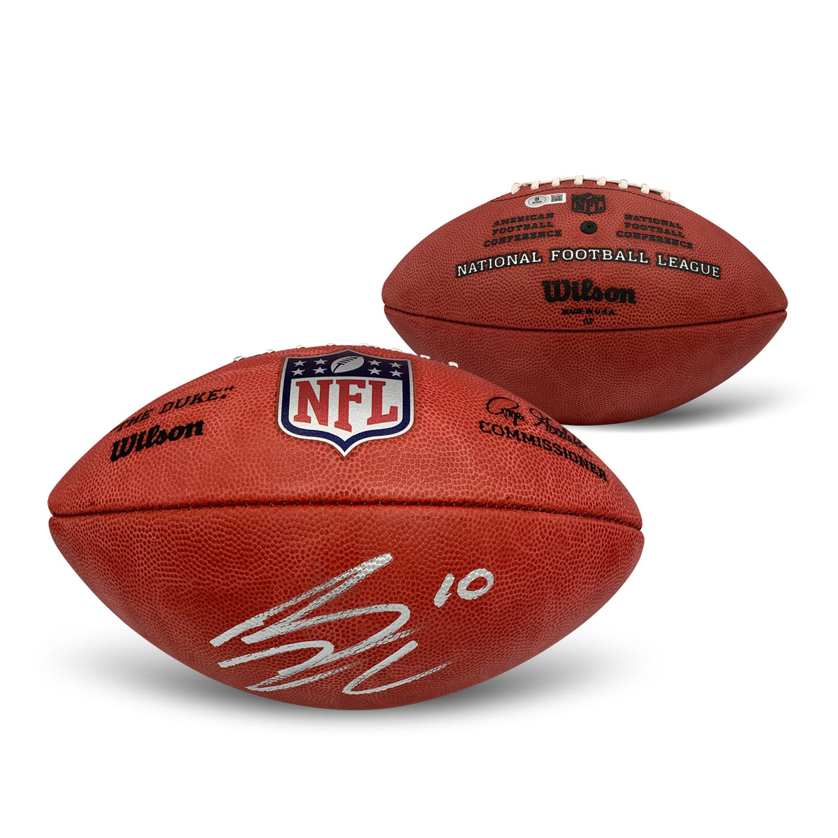 Bo Nix Autographed NFL Authentic Signed Duke Game Football Beckett COA-Powers Sports Memorabilia