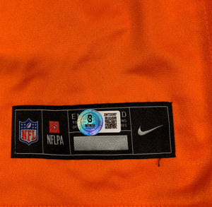 Bo Nix Autographed Denver Broncos Signed Nike Game Orange Football Jersey Beckett COA