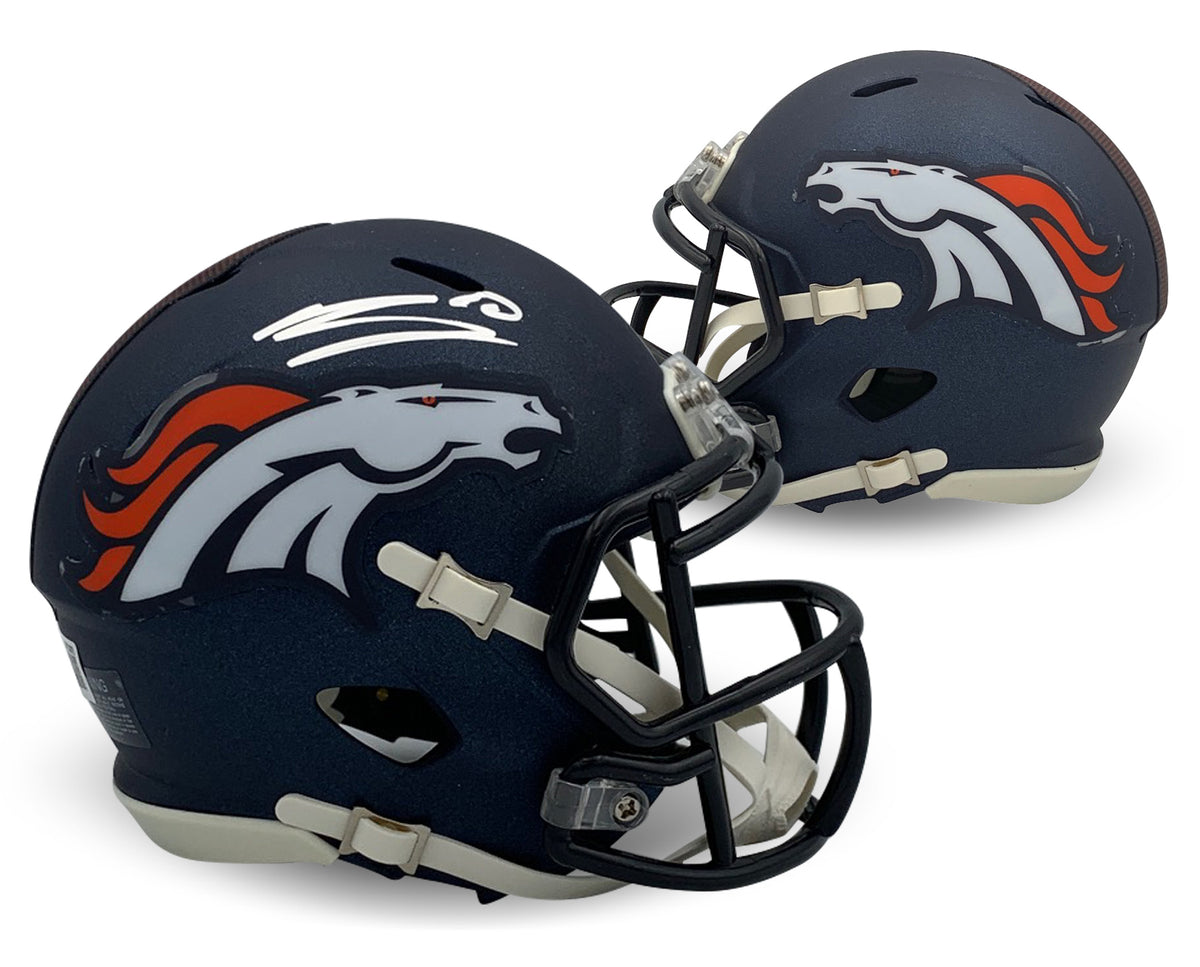 Bo Nix Autographed Denver Broncos Signed Mini Football Helmet Beckett COA
