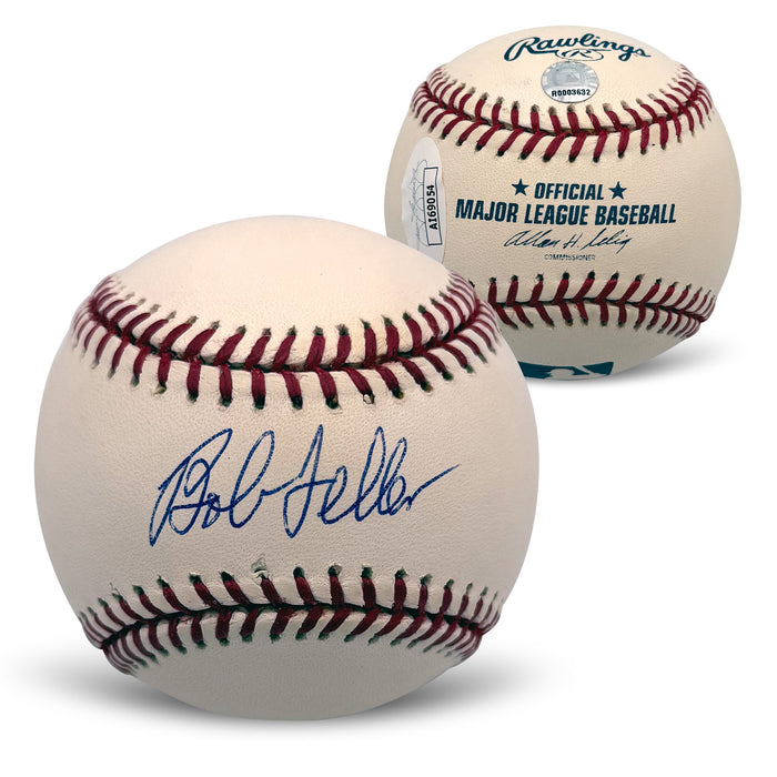 Bob Feller Autographed Cleveland MLB Baseball JSA A169504-Powers Sports Memorabilia