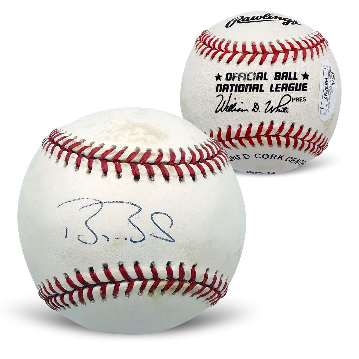 Barry Bonds San Francisco Giants Autographed National League Signed MLB Baseball JSA With UV Display Case H83897-Powers Sports Memorabilia