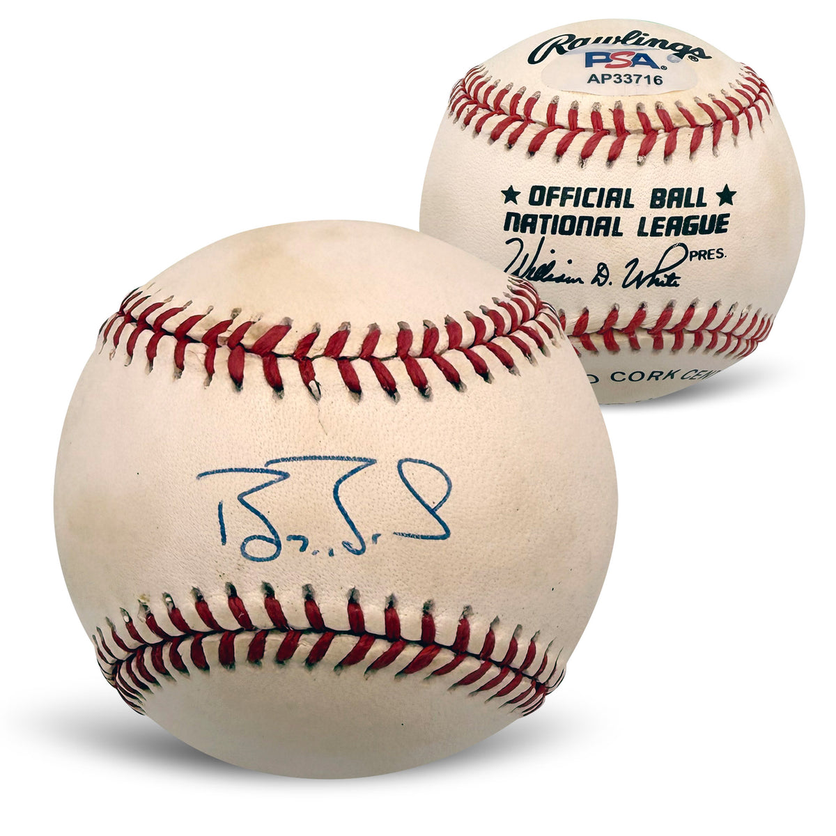 Barry Bonds San Francisco Giants Autographed National League Signed MLB Baseball PSA With UV Display Case AP33716-Powers Sports Memorabilia
